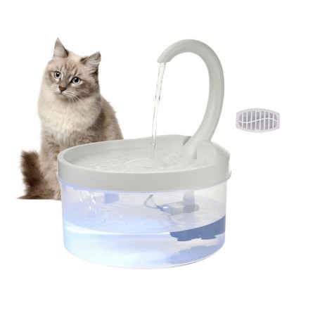 DrPhone AluPet2 - 2.4L Electrische Dispenser - Huisdieren - Water - Drinkfontein - Fontein Voor Kat / Hond Met 1 Koolstof Filter
