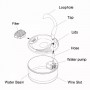 DrPhone AluPet2 - 2.4L Electrische Dispenser - Huisdieren - Water - Drinkfontein - Fontein Voor Kat / Hond Met 1 Koolstof Filter