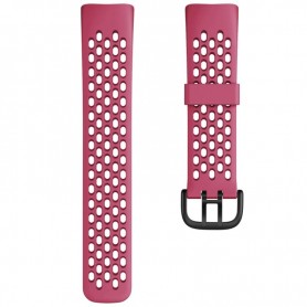 DrPhone FVS2 TPU Siliconen Polsband – Armband – Sportband Geschikt voor Fitbit Charge 5-Paars