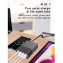 DrPhone WL7 - 4-poorten Multipoort Oplader - 48W - USB-laadstation + Standhouder – Qualcom 3.0 & USB-C –Lader – Zwart