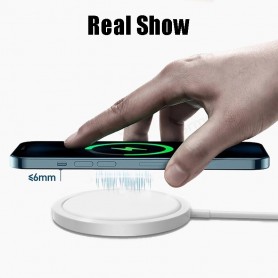 DrPhone MAG10 - Fast Wireless Charger - Oplader Geschikt voor Magsafe 15W - Geschikt voor iOS iPhone 12/13 /Pro/ Pro Max - Zwart