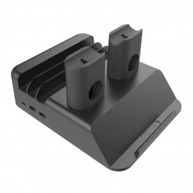 DrPhone DL1 8 in 1 Draadloos Qi Lader & Multifunctionele Houders voor meerdere apparaten - Zwart