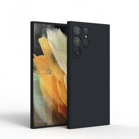 DrPhone SC5 - Siliconen Soft Gel Case – Geschikt voor Galaxy S22+ Plus – Zwart