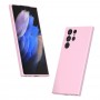 DrPhone Silicone Samsung Hoes voor Samsung S22 Ultra Roze