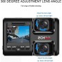 DrPhone RangeT1 PRO Dashcam – GPS - 4K Ultra HD – WiFI + Dubbele SONY IMX323 Lens - Applicatie + Loop Opnemen + App