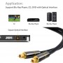 DrPhone Digitale Optische Audio Kabel - Toslink – SPDIF voor o.a Dolby Digital Receiver / TV / Sound Bar - 1 Meter - Zwart