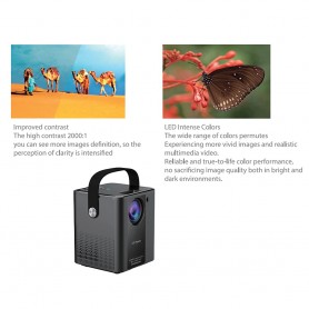 ELEMENTKEY BEAM7® - WiFi Full HD Projector – Android 7.1 Systeem - 120 Ansi Lumen - 1920x1080P-projector – Zwart