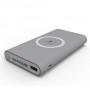 DrPhone PBX3 2 in 1 Powerbank + Qi Draadloos opladen – Externe Batterij – USB 2.0 2.1A–10000 mAh met Batterij indicator- Grijs