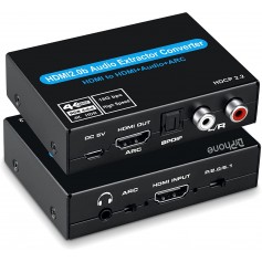 DrPhone ARC6 HDMI Audio & ARC Extractor 4K@60HZ - HDMI met SPDIF + 5.1/2CH + 3.5mm RCA R/L Audio Converter