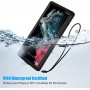 DrPhone Samsung Galaxy S22 ULTRA 6.8 inch Waterdicht hoesje met Ingebouwde schermbeschermer- IP68 - Volledige bescherming Zwart