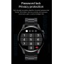 DrPhone ModelX5 - Metalen Smartwatch 46mm - Sport - Touchscreen - Berichten - Bluetooth Bellen - Nederlands - Zwart