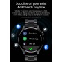 DrPhone ModelX5 - Metalen Smartwatch 46mm - Sport - Touchscreen - Berichten - Bluetooth Bellen - Nederlands - Zilver