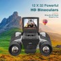 DrPhone V3 HD Digitale Camera Verrekijker met 2.0 inch Lcd-scherm - 12X32 – 1080P - Foto Video-Opname – Zwart/Zilver