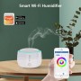 DrPhone HUMI1 – Slimme WiFi Luchtreiniger Met App & Voice Control – Met LED Verlichting – 300 ML Watertank - Wit