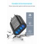 DrPhone – HALO2 Snel Lader Thuislader- 4 Poorten 48W Lader - USB 3.1A + QC 3.0 - Tablet / Smartphone Oplader – Zwart