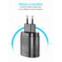 DrPhone – HALO2 Snel Lader Thuislader- 4 Poorten 48W Lader - USB 3.1A + QC 3.0 - Tablet / Smartphone Oplader – Zwart