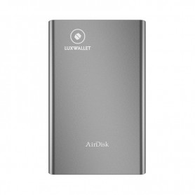 LUXWALLET AirDisk T2 Linux - Behuizing Voor Netwerk Harde Schijf – HDD 2.5 SATA III - Netwerk - Mobiele App - Zilver
