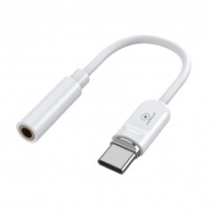 LUXWALLET GA1 – USB-C Naar 3.5 Jack Adapater – Adapter - Geschikt Voor Apparaten met een USB-C Aansluiting - Wit
