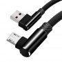 DrPhone D9 Micro USB Dubbele 90° Haakse Nylon Gevlochten 2.4A kabel – 1 Meter -Datasynchronisatie & Snel opladen – Rood
