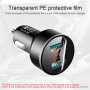 DrPhone QC8 – Autolader- Qualcomm 3.0 USB Auto Oplader Met LED display (2.4A + USB QC 3.0) -12/24V – Zwart