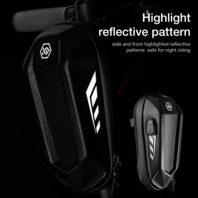 DrPhone WFT1 – Waterdicht Fiets Opbergtas – EVA SHELL Materiaal – Tas Met Ingebouwde USB Ingang – Zwart