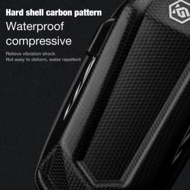 DrPhone WFT1 – Waterdicht Fiets Opbergtas – EVA SHELL Materiaal – Tas Met Ingebouwde USB Ingang – Zwart