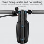 DrPhone WFT1 – Waterdicht Fiets Opbergtas – EVA SHELL Materiaal – Tas Met Ingebouwde USB Ingang – Zwart