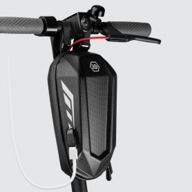 DrPhone WFT1 – Waterdicht Fiets Opbergtas – EVA SHELL Materiaal – Tas Met Ingebouwde USB Ingang – Zwart