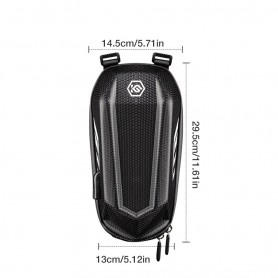 DrPhone WFT1 – Waterdicht Fiets Opbergtas – EVA SHELL Materiaal – Tas Met Ingebouwde USB Ingang – Zwart