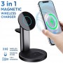 DrPhone LegendXII Magnetische 15W Qi Snelle Draadloze oplader – Geschikt voor iPhone 12/13 /Apple Watch 7 / Airpods 2/Pro