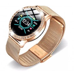 DrPhone L15 - Dames Smart Horloge Vrouwen Bloeddruk Hartslagmeter Fitness Tracker Sport Smartwatch - RoseGoud