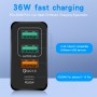 DrPhone HALO6 - 20W 4 USB Poorten Snel Lader – USB-C PD 3.0 / Qualcomm 3.0 - Thuislader- Oplader 5V 3A / 9V 2.2A – Zwart