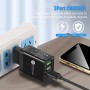 DrPhone HALO6 - 20W 4 USB Poorten Snel Lader – USB-C PD 3.0 / Qualcomm 3.0 - Thuislader- Oplader 5V 3A / 9V 2.2A – Zwart