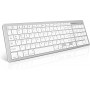 Elementkey® V07 Bluetooth Draadloos Stille Toetsenbord – Geschikt voor IOS / Android / Windows met Numeriek toetsenbord - Wit