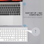 Elementkey® V07 Bluetooth Draadloos Stille Toetsenbord – Geschikt voor IOS / Android / Windows met Numeriek toetsenbord - Wit