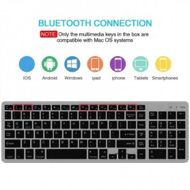 Elementkey® V07 Bluetooth Draadloos Stille Toetsenbord – Geschikt voor IOS / Android / Windows met Numeriek toetsenbord - Wit