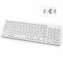 Elementkey® V07 Bluetooth Draadloos Stille Toetsenbord – Geschikt voor IOS / Android / Windows met Numeriek toetsenbord - Wit