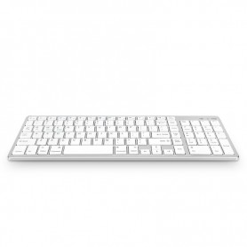 Elementkey® V07 Bluetooth Draadloos Stille Toetsenbord – Geschikt voor IOS / Android / Windows met Numeriek toetsenbord - Wit