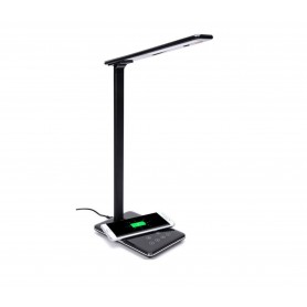 DrPhone LED Bureaulamp + Draadloze Mobiele Telefoonlader Smart LED Thuiskantoor Tafellamp met QI draadloze lader