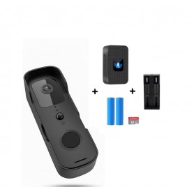 DrPhone LM2-B WiFi Video deurbel - 1080P Full HD Scherp Beeld - 16GB Micro SD Opslag + Binnenbel - 2 Weg Audio - Nachtvisie