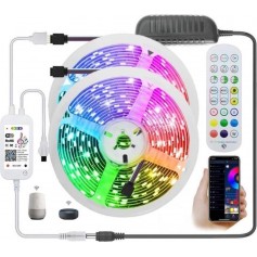 Drphone AG05 - LED Strip RGB - 20 METER - Niet waterdicht - Amazon Alexa / Google Home - Smart Life / Tuya - App Bediening