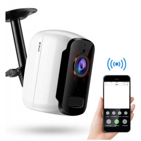 DrPhone IC-T2 - Video IP Camera - Beveiligingscamera - Binnen / Buiten - Wireless WiFi – App – Beveiligingscamera - Wit