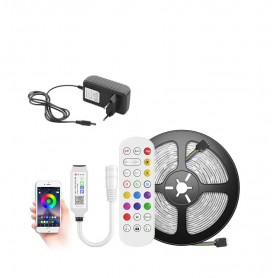 Drphone AG03 - Led strip - Multi Kleur - 5050 SMD - Waterproof - App Controle - Afstandsbediening - Bluetooth audio - 15 Meter