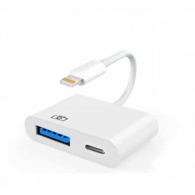 DrPhone CPro - Lightning naar USB Camera-adapter - USB 3.0 - OTG Chip Upgrade - Lightning Vrouwelijke adapterkabel met USB Data