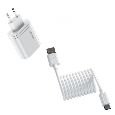 DrPhone ICON Lader - 36W Lader + 1 Meter Buigbare Lightning Kabel - Travel Set - 2.4ALightning Voor Apple iPhone + iPad