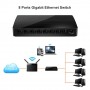 DrPhone ZSX5 – 8-Poorten RJ45 Gigabit Desktop Switch – Plug & Play - 1000MB/s desktop switch - Zwart