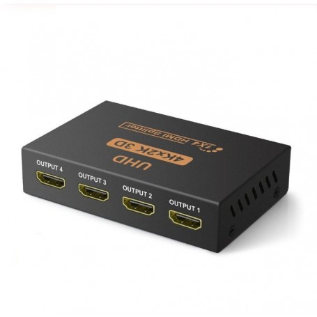 DrPhone HS1 Ultra HD 4Kx2K 30Hz HDMI-Splitter - 1 IN 4 OUT met DC 5V Adapter - Zwart