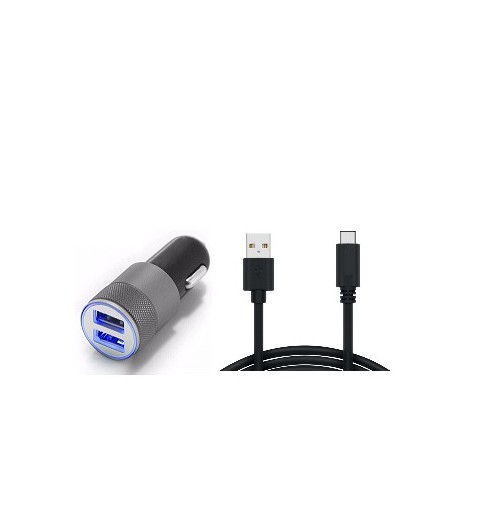 Olesit 3.1A oplader - 2 USB poorten - 5V/1.0 + 2.1A - Lader Type C Kabel 1 Meter voor LG V30 ,Nexus 5X,