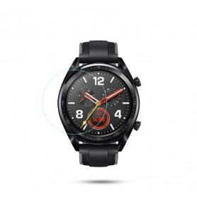 DrPhone Huawei Watch 2 Glass / Garmin Vivoactve 3 - 46mm -22mm Gehard glazen schermbeschermer [2.5D 9H hardheid] [Anti-kras]