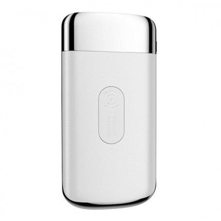 DrPhone PB1 - Smartphone Qi Draadloze Oplader + Power Bank 10000 mah - Powerbank Qi Lader met 2 USB poorten - Wit